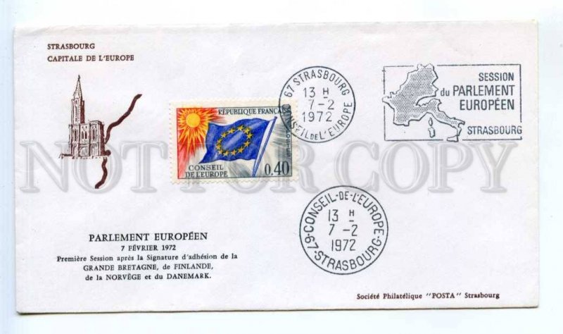418256 FRANCE Council of Europe 1972 year Strasbourg European Parliament COVER