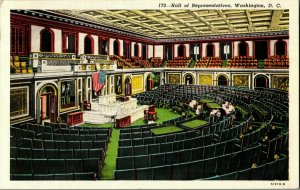 Hall of Representative Washington DC Post Card