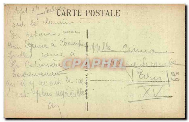 Old Postcard From Champagnole has Nozeroy The parade of door & # 39entre