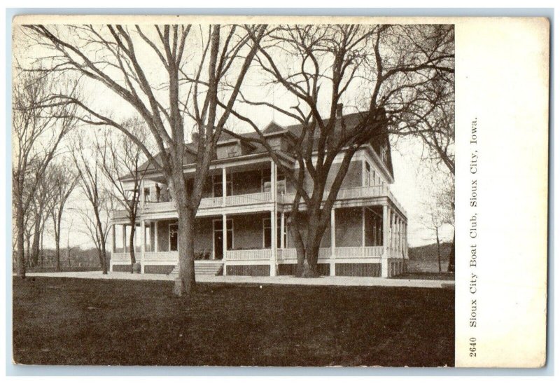 c1910's Sioux City Boat Club House Sioux City Iowa IA Unposted Antique Postcard