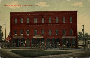 Penacook New Hampshire NH Merchants Exchange c1910s Postcard