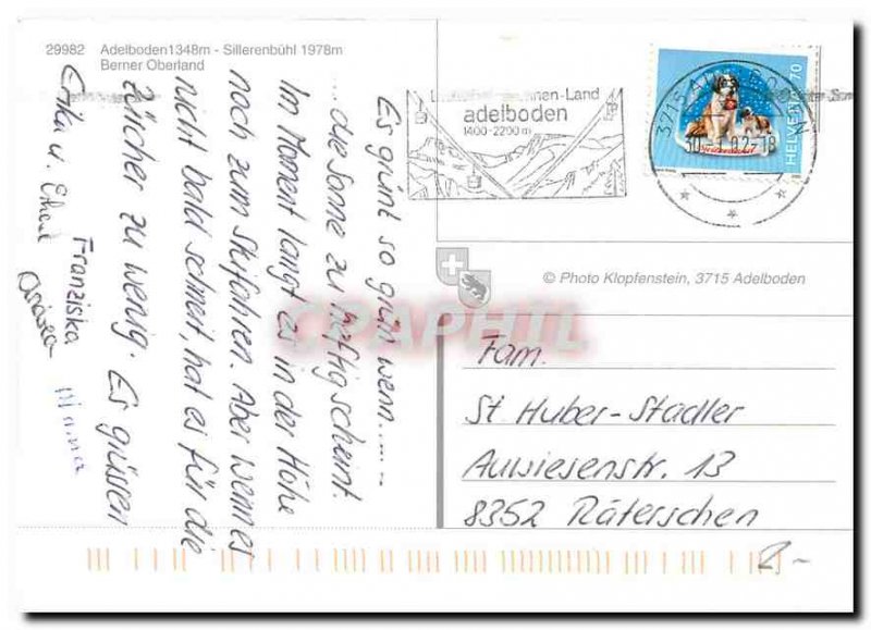 Modern Postcard Gruss aus Adelboden