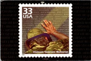 Stamps On POstcards Viernam Veterans Memorila