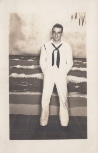 RPPC Postcard Man Dressed As a Sailor