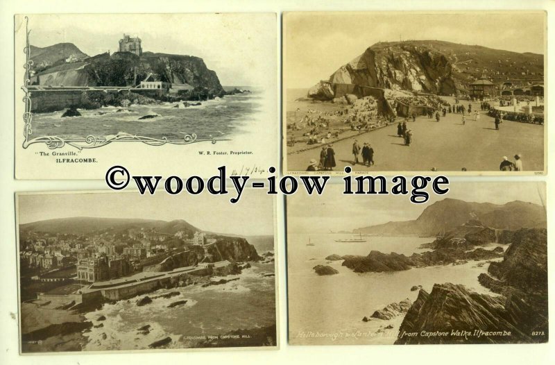 bu033 - Ilfracombe , Devon - 12 Printed Postcards 5.5 x 3.5