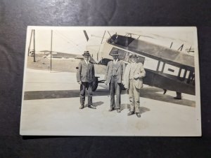 Mint 1926 Germany RPPC Aviation Postcard Germany Lufthansa Passengers