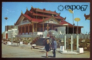 h2460 - MONTREAL Quebec Postcard 1967 EXPO Burma Pavilion