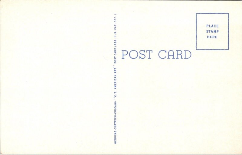 Linen Postcard United States Post Office in Dyersburg, Tennessee