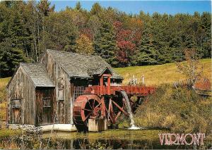Guildhall Vermont VT Old Mill and Water Wheel Vintage Postcard 