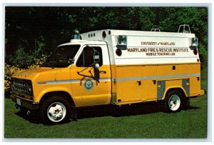 University Of Maryland Rescue Institue Mobile Teaching Lab Vintage Postcard