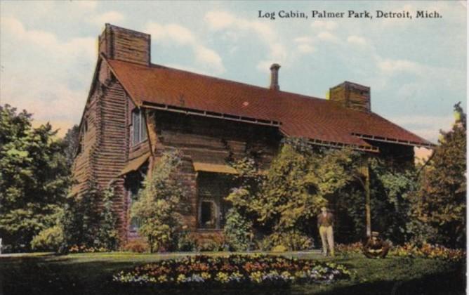 Michigan Detroit Log Cabin Palmer Park Curteich