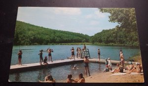 1955 USED POSTCARD - CAMP NETIMUS FOR GIRLS, LAKE NETIMUS, MILFORD, PA.