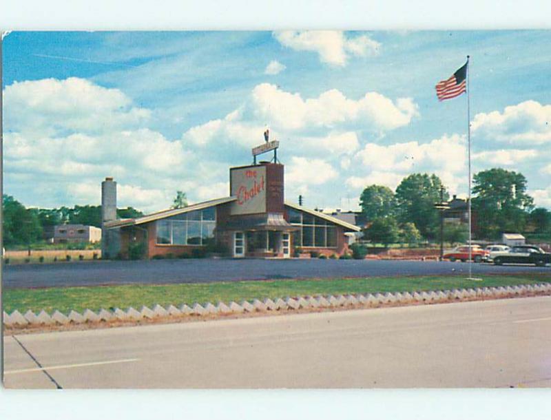 Unused 1950's OLD CARS & CHALET RESTAURANT Dillsburg Pennsylvania PA u3087