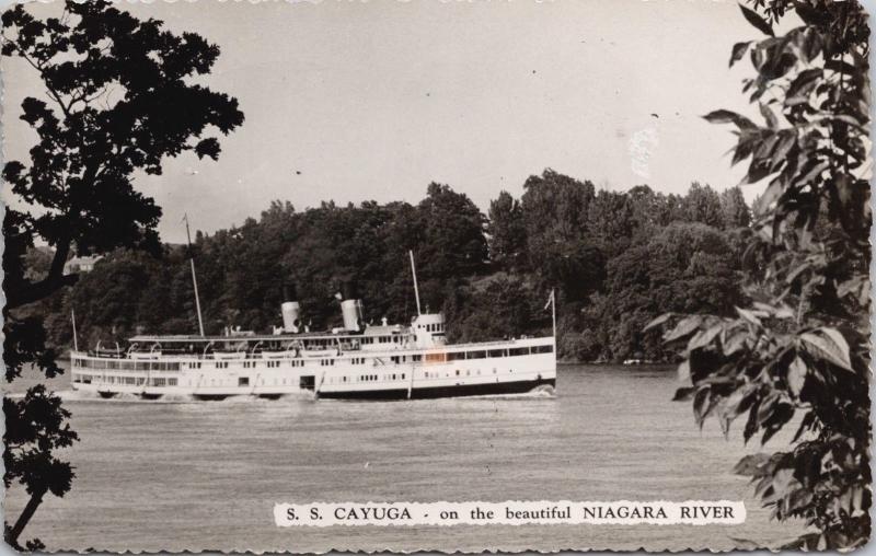 SS Cayuga Niagara River Ontario ON Steamer Ship Boat Real Photo Postcard E31