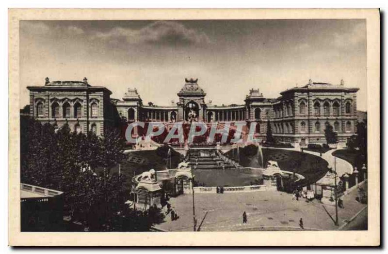 Old Postcard Marseille Le Palais Longchamp