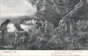 The Divine Comedy Italian poem by Dante Alighieri artist P. Nomellini Purgatory