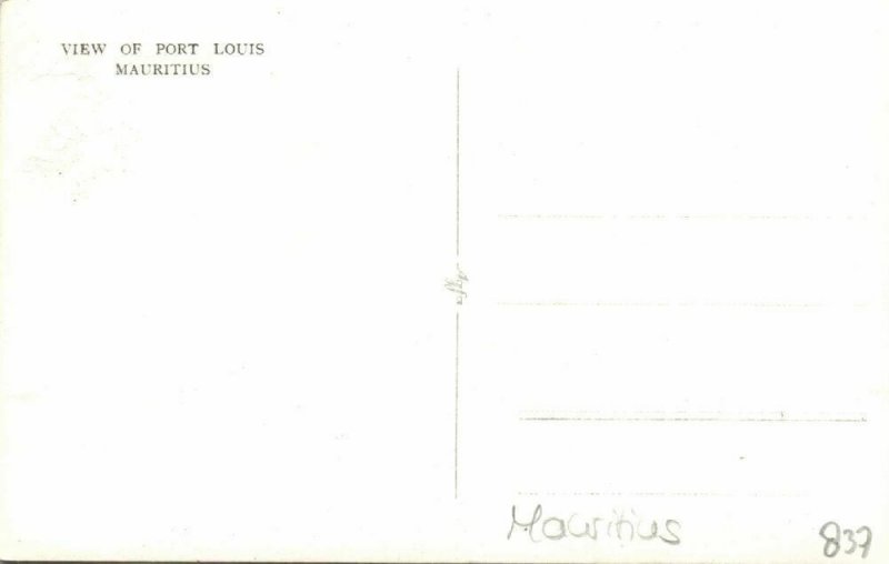 mauritius, PORT LOUIS, Aerial View (1940s) RPPC
