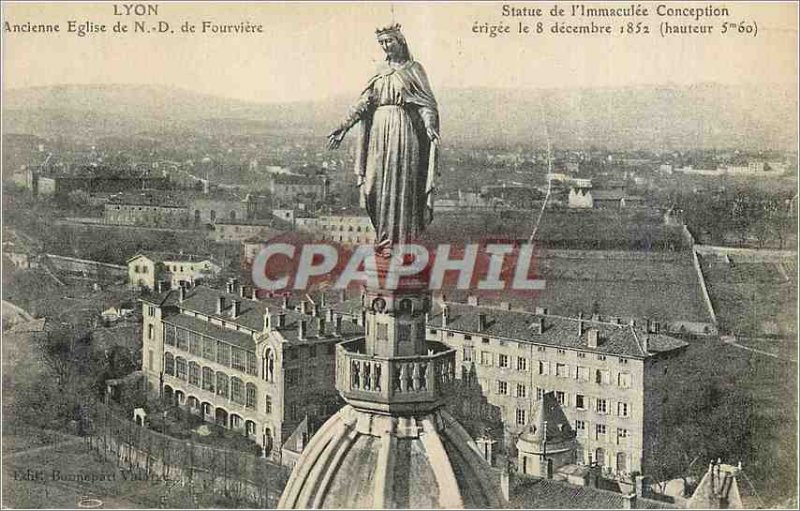 Postcard Old Lyon Ancient Church of N D Fourviere