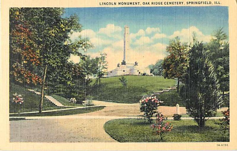 Lincoln Monument, Oak Ridge Cemetery Springfield Illinois IL Linen