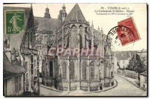 Postcard Old Tours Cathedrale St Gatien Apse