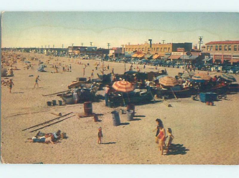 1940's OPEN AIR FISHMARKET Newport Beach - Los Angeles California CA G6125