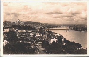 Hungary Budapest General View Vintage RPPC 09.40