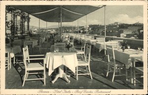 Florence Italy Hotel Italie Roof Garden Restaurant c1900-20s Vintage Postcard
