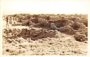 Partially Restored Communal House Real Photo - Puye Ruins, New Mexico NM