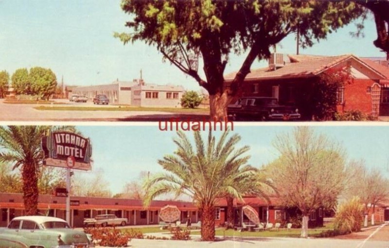 UTAHNA MOTEL E Main MESA, AZ across the street from Mormon Temple Mid-50's autos