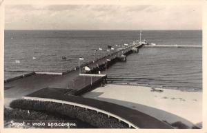 Sopot Poland molo spacerowe Real Photo Antique Postcard J66993