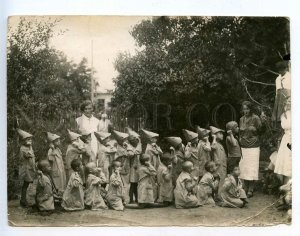 3102500 RUSSIA Kids RED ARMY Soldiers GUNS old REAL PHOTO 1933