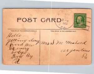 1912  Public School  Bruin Pennsylvania Postcard