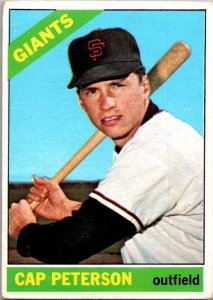 1966 Topps Baseball Card Cap Peterson San Francisco Giants sk2028