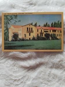 Antique Postcard, Mills College, Oakland, California