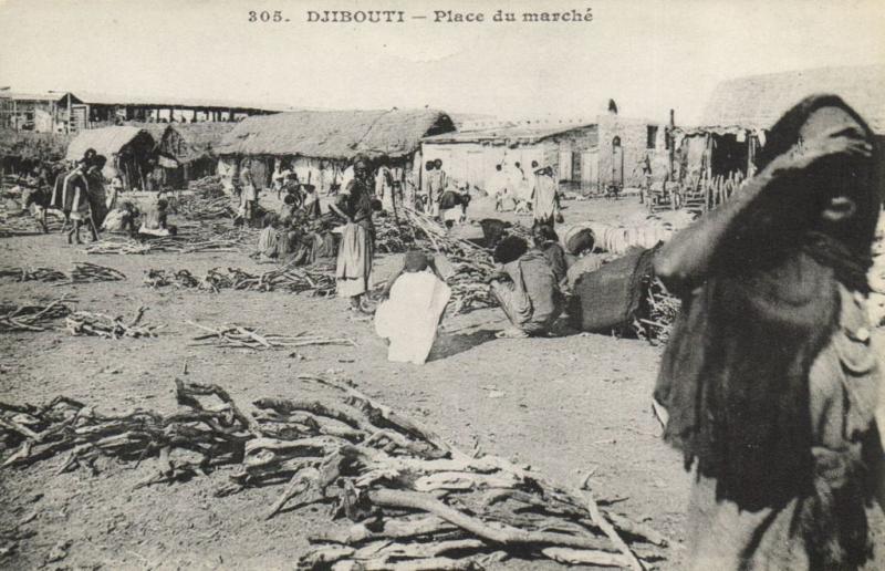 CPA Djibouti Afrique - Place du Marché (86922)