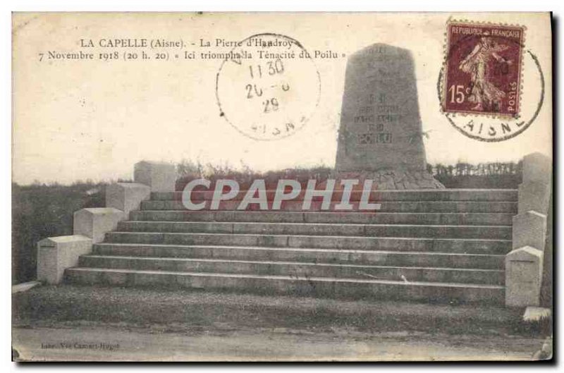 Old Postcard La Capelle (Aisne) The Stone Haudroy