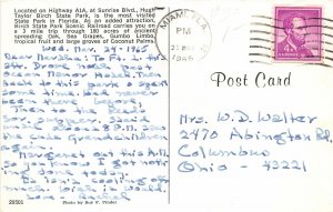 Hugh Taylor Birch State Park Scenic Railroad 1965 Postcard near Ft Lauderdale