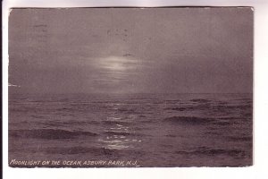 Moonlight on the Ocean, Asbury Park,  New Jersey , Used 1909