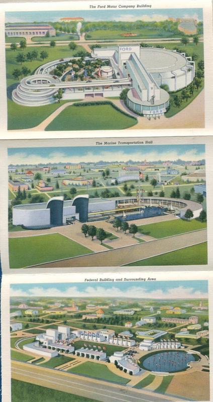 New York Worlds Fair 1939 travel postcard licensed folder official souvenir