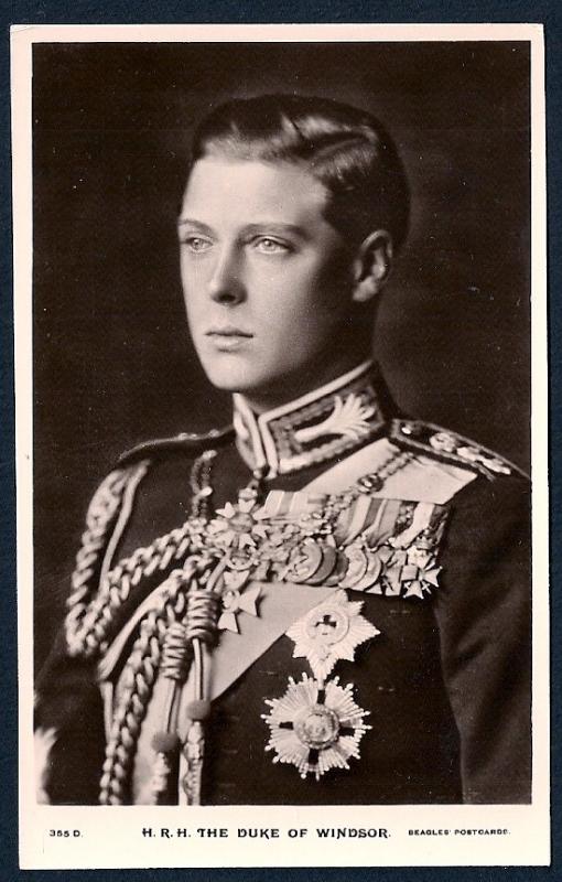 HRH Duke of Windsor REAL PHOTO unused c1920's