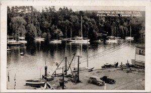 Picton Ontario Sailboats at Yacht Club Dock ON Gazette Pub Litho Postcard E78