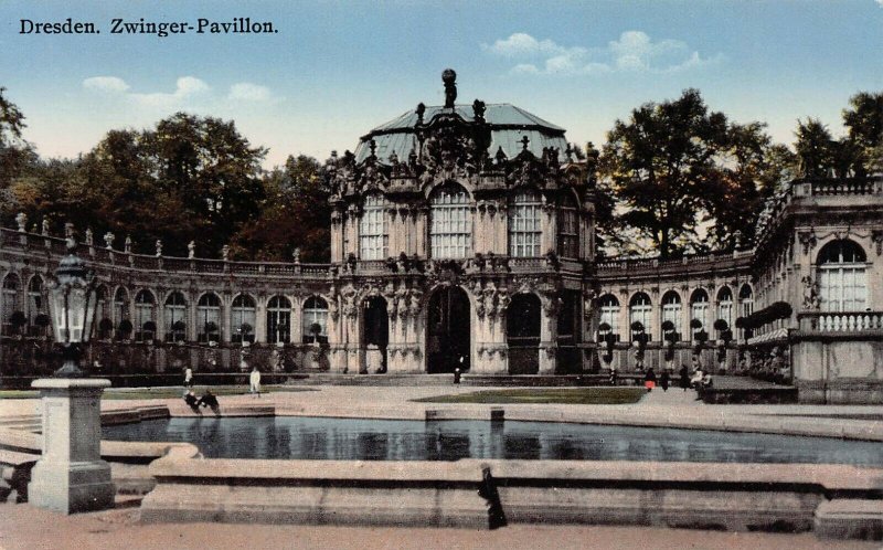 Zwinger Pavillon, Dresden, Germany, early postcard, unused