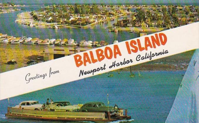 California Newport Harbor Greetings From Balboa Island