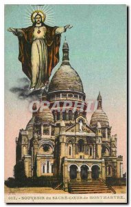 Old Postcard Remembrance Sacre Coeur in Montmartre