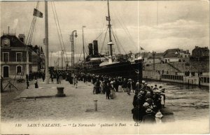 CPA St-NAZAIRE - La Normandie quillant le Port (251084)