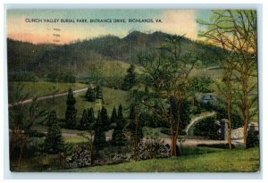 1946 Clinch Valley Burial Park, Entrance Drive, Richland VA Posted Postcard