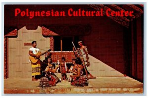 Oahu Hawaii HI Postcard Polynesian Cultural Center People Scene c1960's Vintage