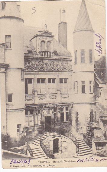 France Troyes Hotel du Vauluisant 1903