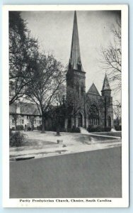 CHESTER, South Carolina SC ~ PURITY PRESBYTERIAN CHURCH 1941 Postcard