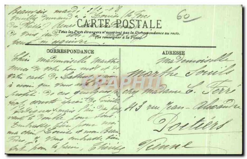 Old Postcard Beauvais Prefecture River Park